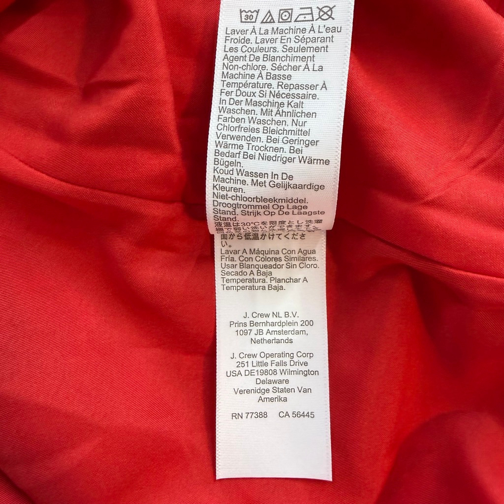 J.Crew Red Blue Floral Top Cottagecore Romantic Boho Soft Academia ShortSleeve S - Picture 10 of 11